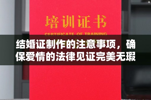 黄石结婚证制作的注意事项，确保爱情的法律见证完美无瑕